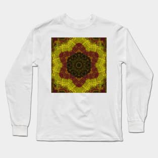 Weave Mandala Yellow and Orange Long Sleeve T-Shirt